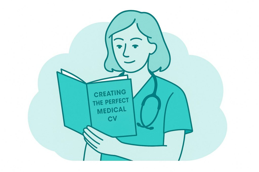Female Doctor Reading CV Guide